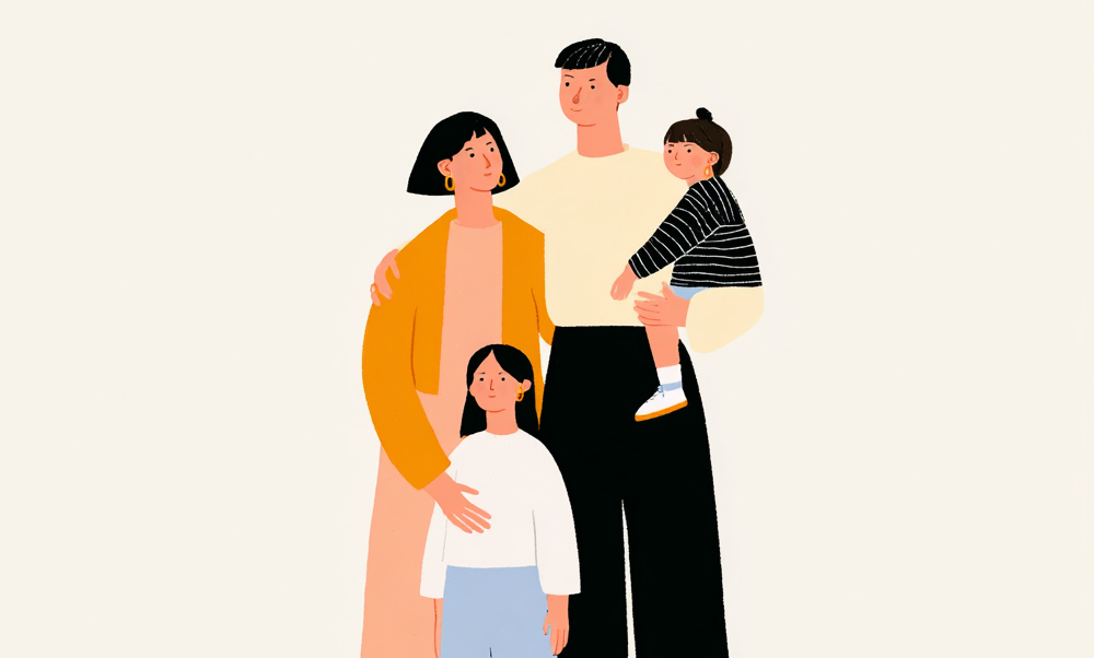 Single parent with children representing family protection and affordable life insurance coverage