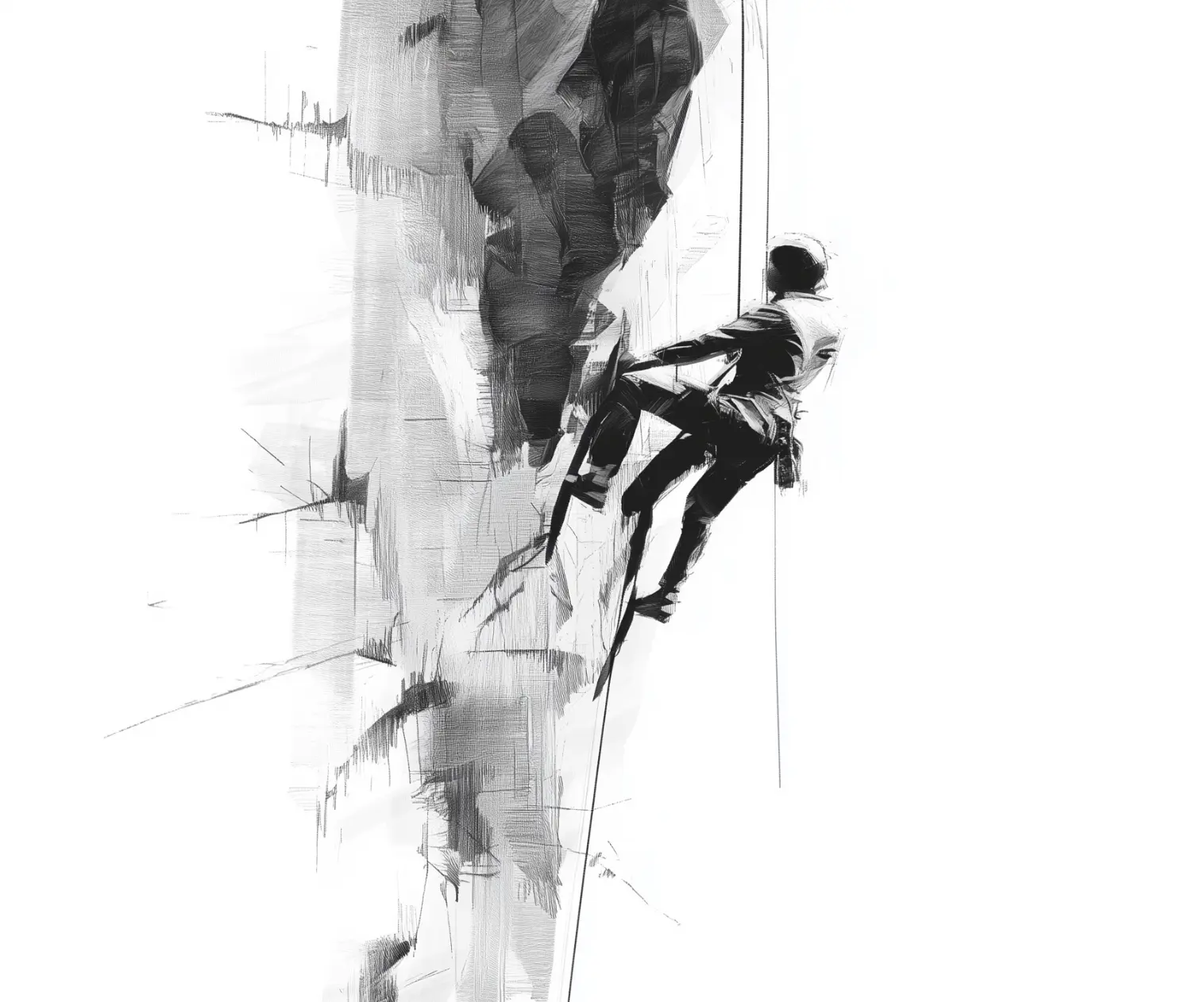 Person climbing towards financial security representing life insurance coverage planning