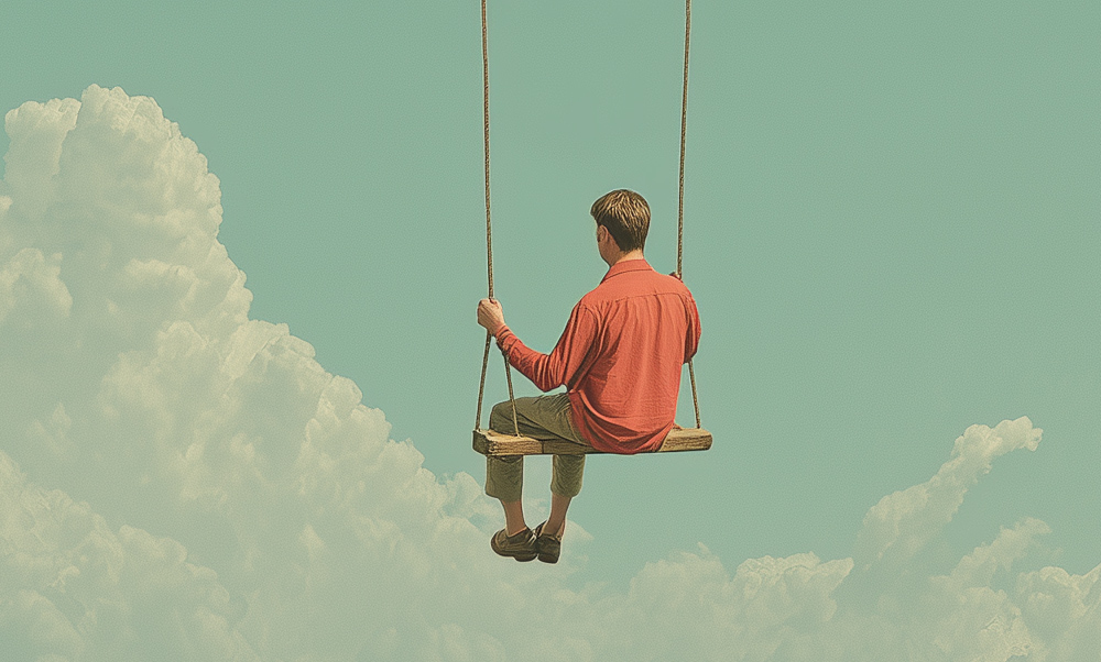 Person on swing representing independence and life insurance for singles without dependents